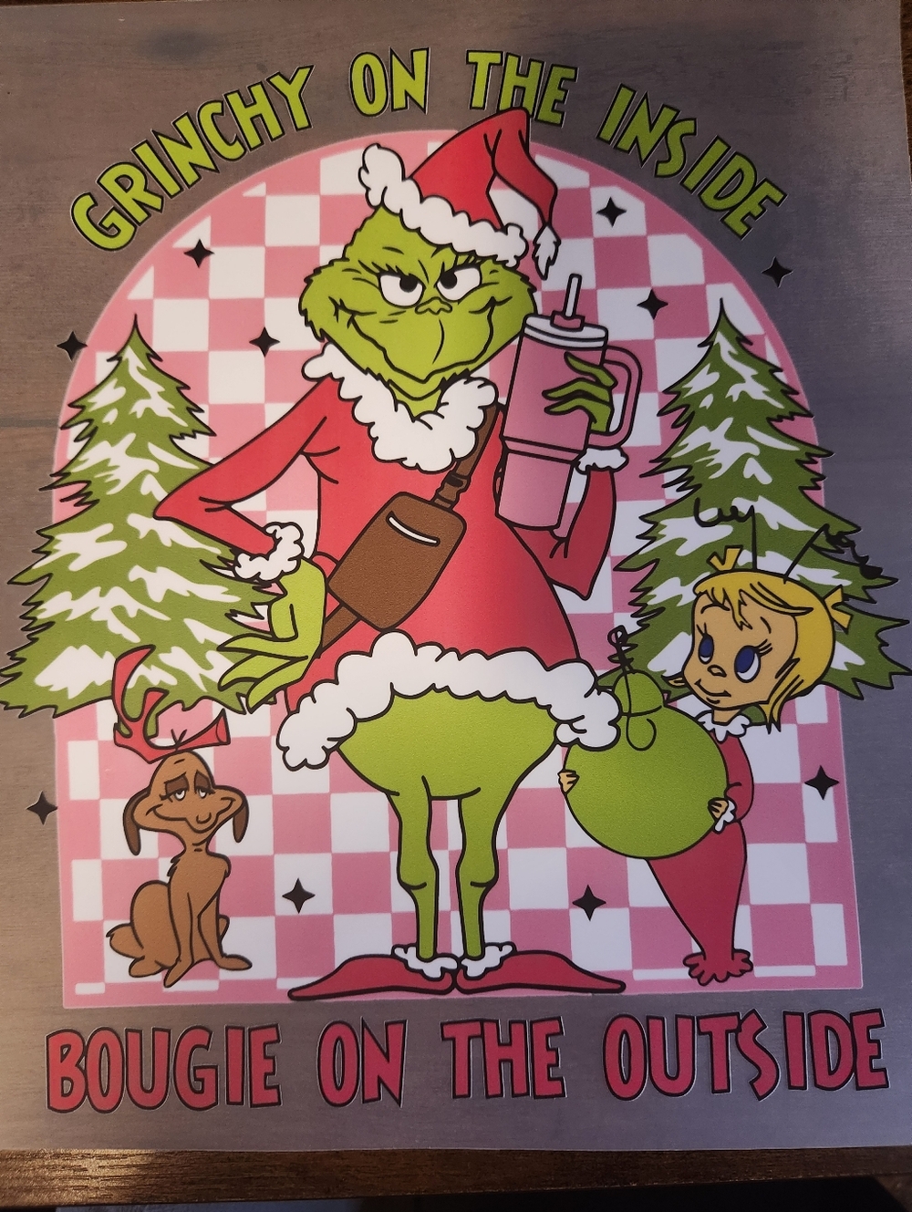 "GRINCHY & BOUGIE" 💚 DTF TRANSFER SHEET